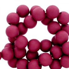 Acryl Perlen rund 4mm matt Port red